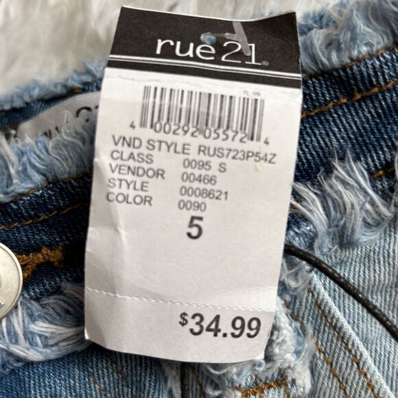 Rue 21 Jean Shorts High Rise New Womens Size 5 - Picture 5 of 8